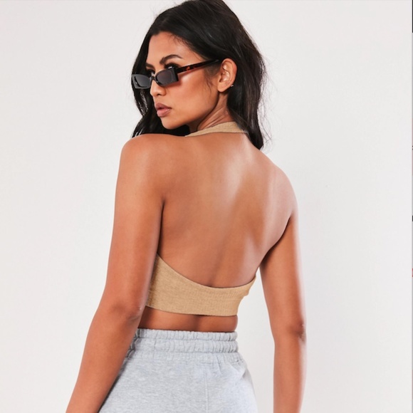 Missguided - Camel Rib Halterneck Bralette - Picture 4 of 8